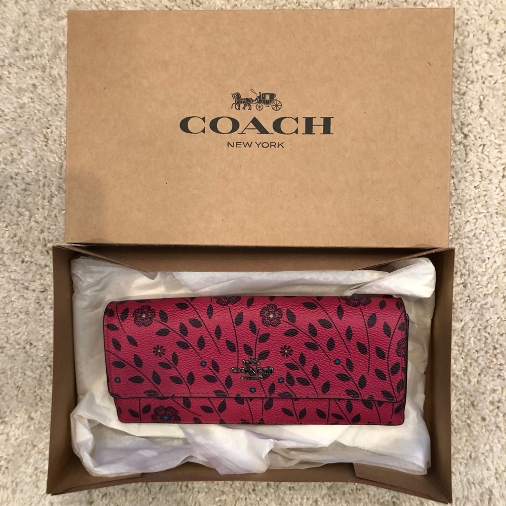 COACH Women’s Wallet Pink Floral